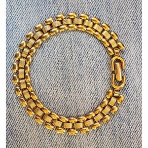 Monet link bracelet gold tone 1990s vintage